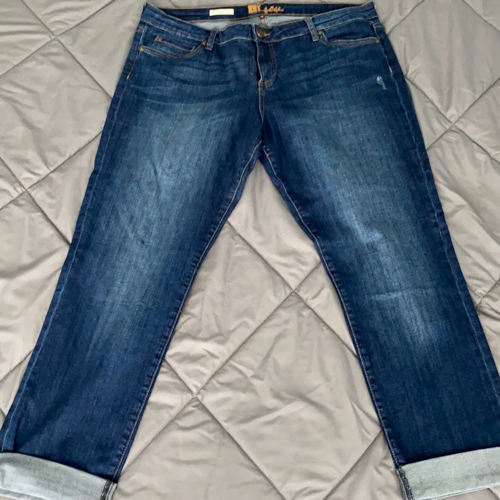 Kut from the cloth distressed boyfriend jeans.